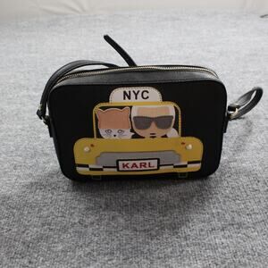 Karl Lagerfeld Crossbody Bag Maybelle Taxi Camera Bag Cat Purse Adjustable Strap